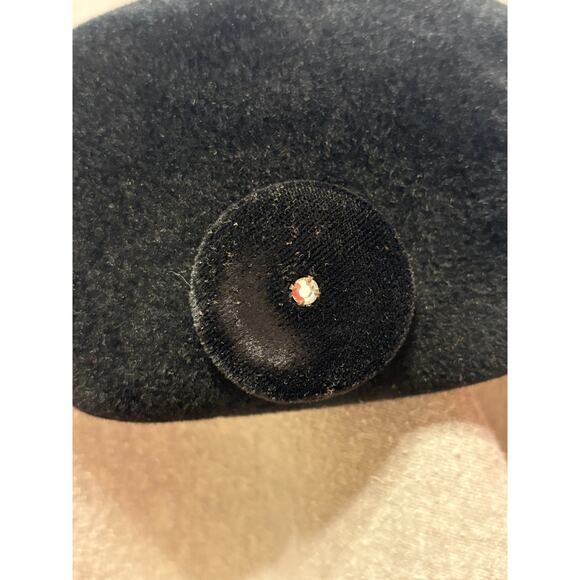 VTG 1950’s Henry Pollack, Inc. Black Genuine Velour Imported Fur Women’s Hat - Picture 10 of 12